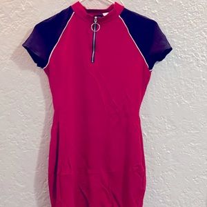 Red, white and blue sporty dress